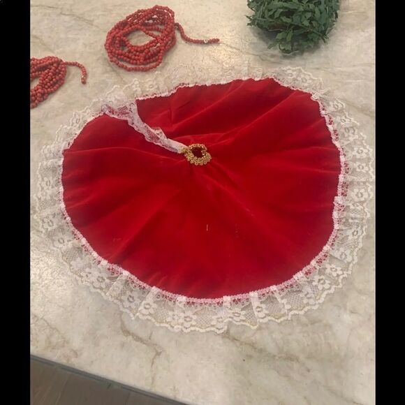 Min Christmas Tree Skirt with Garlands - Picture 4 of 4